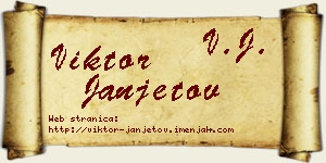 Viktor Janjetov vizit kartica